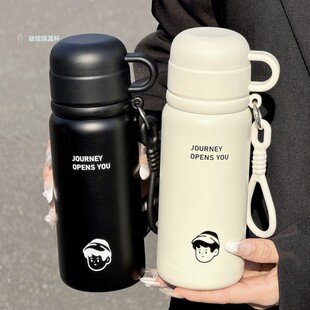 学生保温杯上学专用大容量吸管水杯盖可喝水男女便携随行杯带茶漏