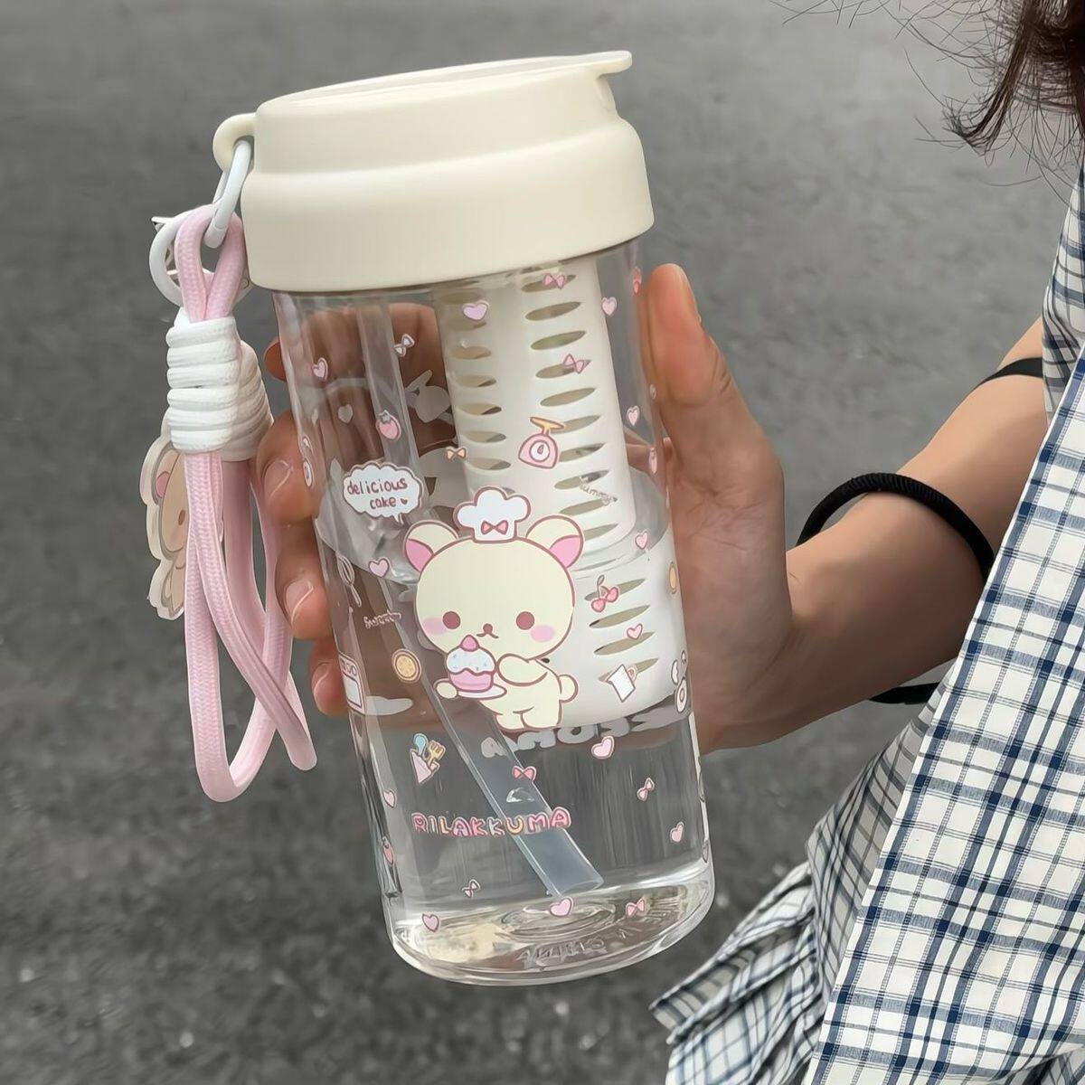 新款2025高颜值简约网红爆款水杯女生塑料杯学生塑料杯便携吸管杯