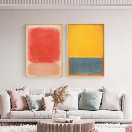 极简抽象玄关装饰罗斯科艺术挂画