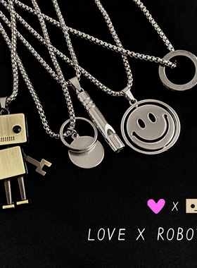 街头潮人风多层蹦迪网红项链