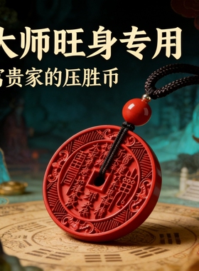 朱砂山鬼花钱平安扣吊坠护身符