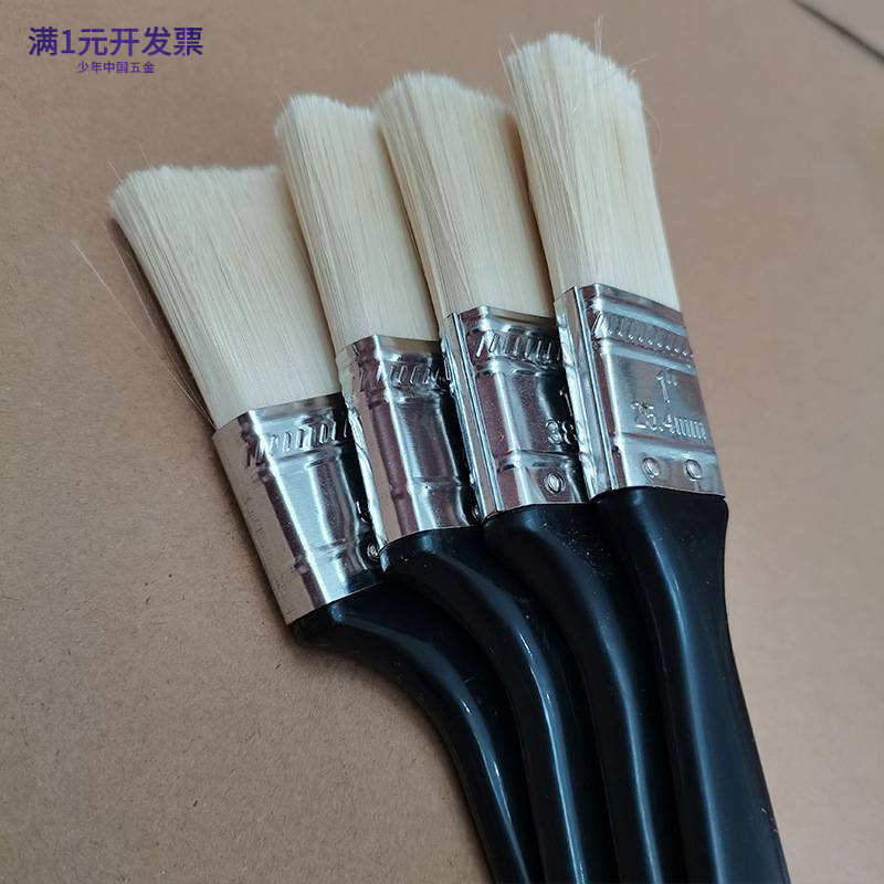 塑料白丝黑色塑料手柄油漆刷子 除尘清洁油画长柄塑料刷厂家批发