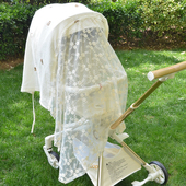 遛娃神器防蚊罩遮阳罩蚊帐罩婴儿车蚊帐全罩式 通用遮光帘推车垫子