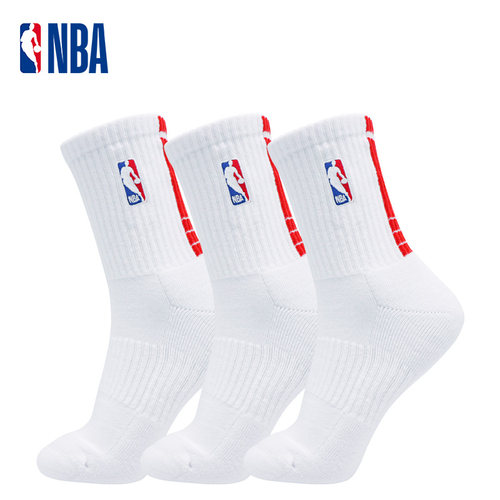 NBA男士运动休闲毛巾底防滑袜子