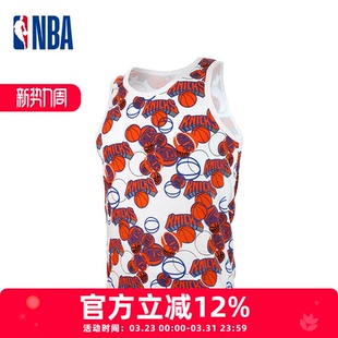 NBA运动休闲背心尼克斯队内搭打底纯棉薄款 上衣 健身吸汗透气无袖