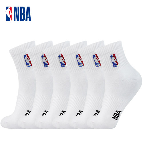 NBA袜子6双装男袜棉袜中筒