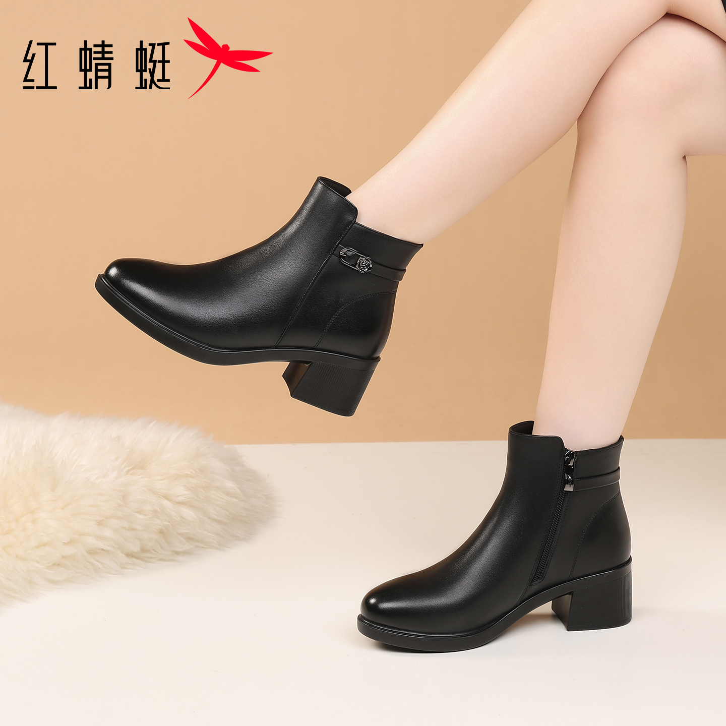 红蜻蜓品牌女士时装靴