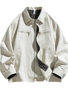 猫和小鼠2025秋冬新款水洗棉夹克男青少年学生潮流外套上衣