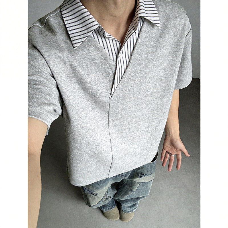 NOLOGOPLUS男士半袖短袖T恤衫