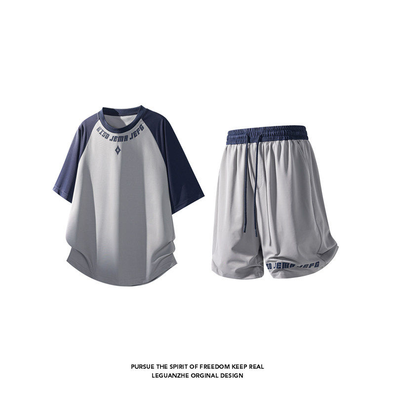 NOLOGOPLUS男士冰丝短袖套装图片