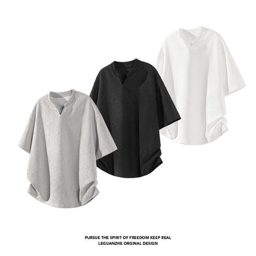 【NOLOGOPLUS】v领t恤短袖男款