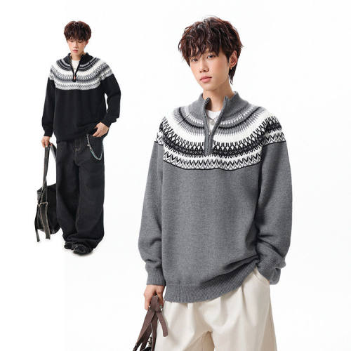 【NOLOGOPLUS】男士半拉链毛衣
