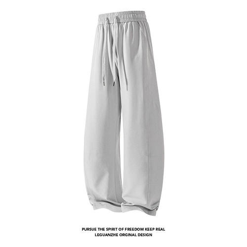 春季新款弯刀冰丝裤男休休闲卫裤