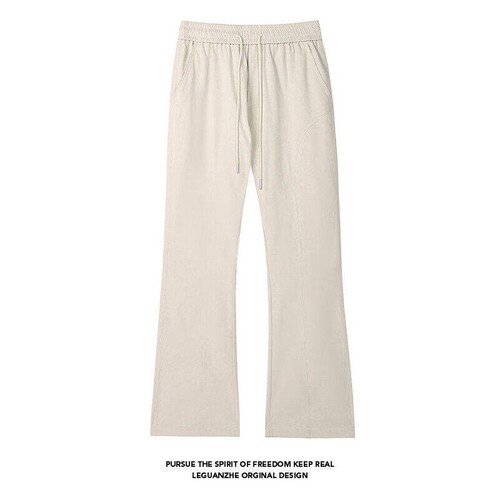 【NO LOGO PLUS】mystyle2025秋季新款男士大码冰丝微喇休闲拖地