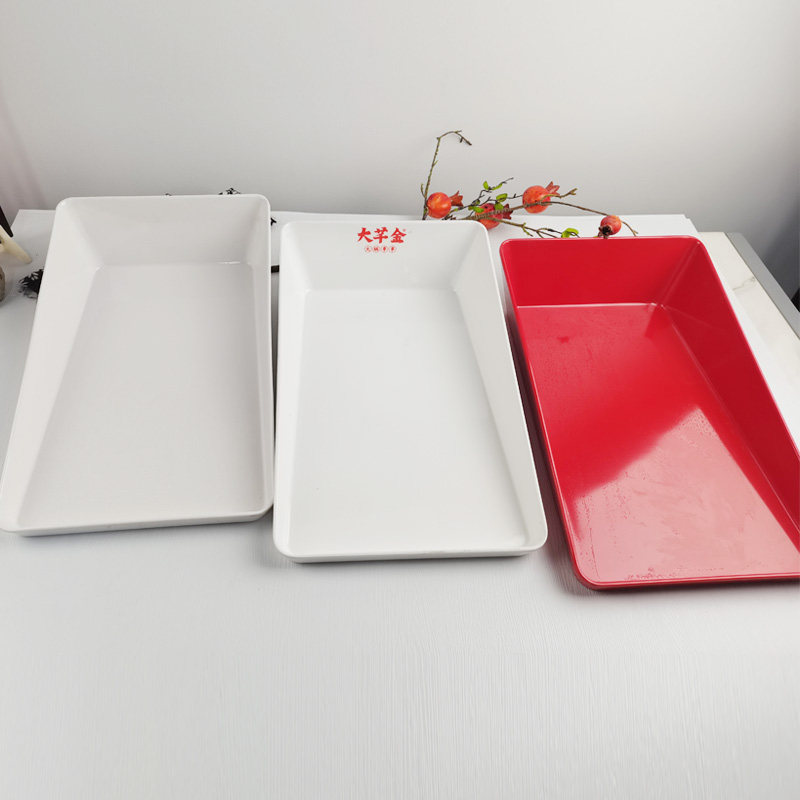 密胺串串香火锅餐具商用烤肉店叠加盘大芊金同款展示柜自选菜盘