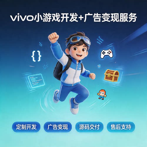 vivo小游戏开发风口对接流量主刷广告赚钱变现快速上架快速盈利