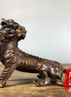 纯铜实心地藏王菩萨坐骑谛听摆件吉祥招财纳福风水铜器茶宠装饰品