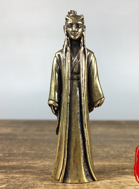 纯铜敖丙摆件哪吒之魔童降世动漫人物敖丙手办创意小铜器摆件古玩