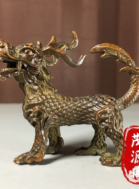 古玩仿古纯铜实心龙生九子饕餮摆件镇宅风水家居桌面装饰摆件茶宠