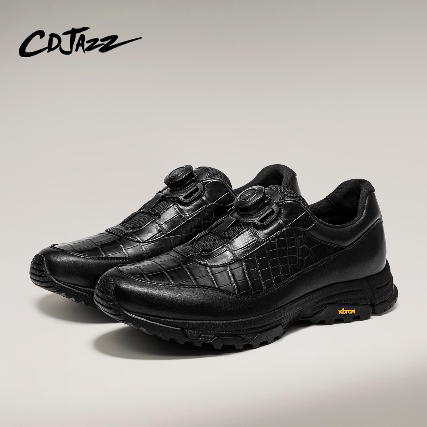 CDJAZZ稀有鳄鱼皮户外运动徒步鞋