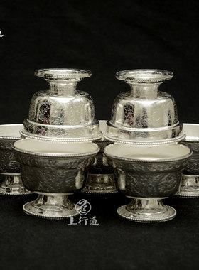 加厚供水杯手工雕花佛具用品