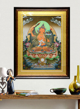 佛像文殊菩萨中式风装饰画挂画