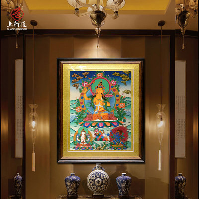 佛像文殊菩萨中式风装饰画挂画