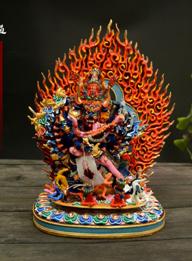 密宗护法像尼泊尔手工大威德金刚