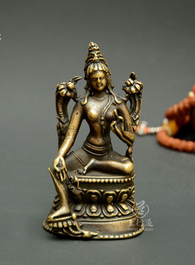 古玩菩萨老佛像西藏密宗绿度母