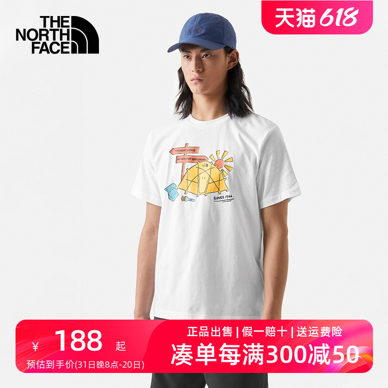 TheNorthFace北面短袖T恤男女春夏户外棉感快干休闲圆领半袖7WF8 户外/登山/野营/旅行用品 户外休闲衣 原图主图