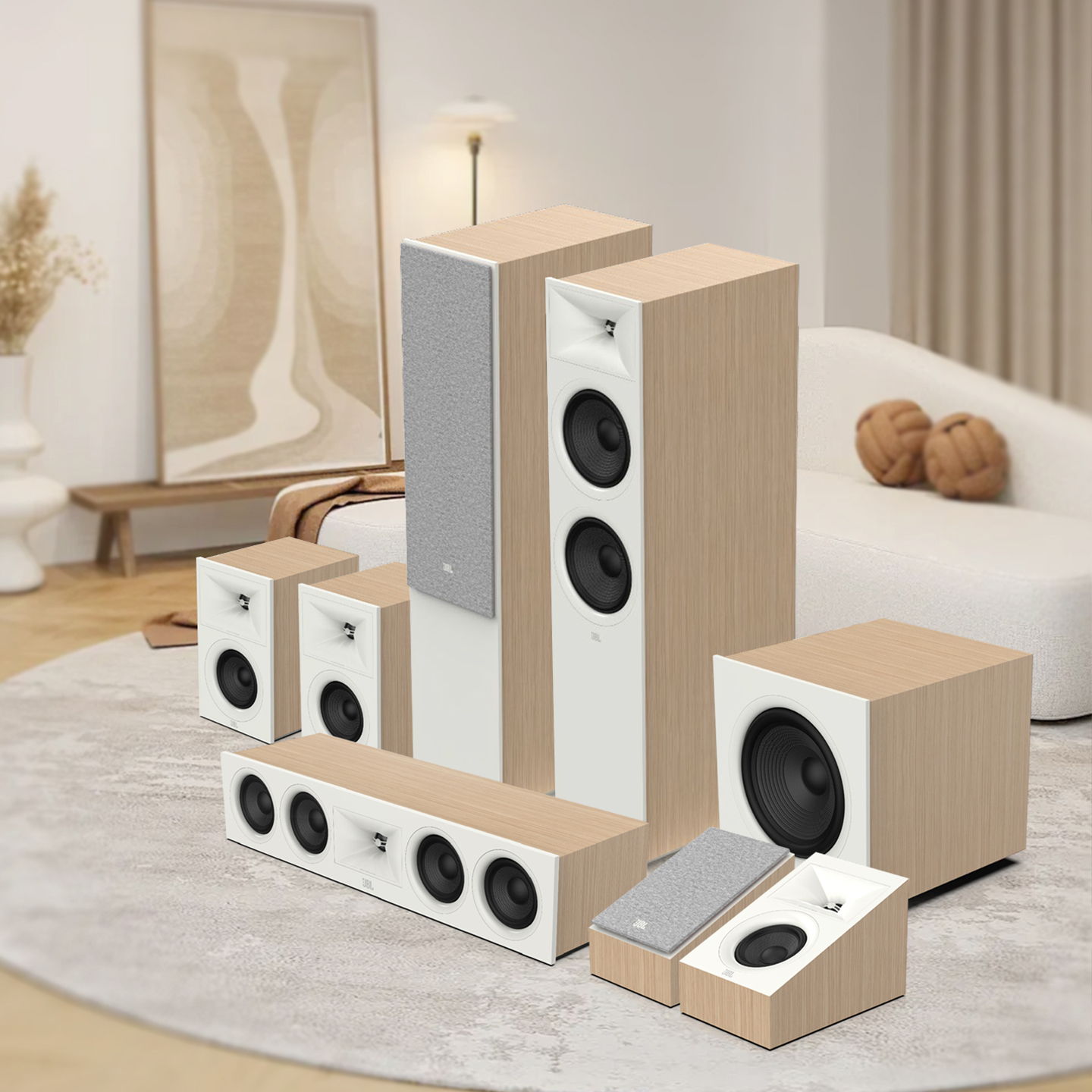 JBL STAGE260F家庭影院套装电视音箱家用功放组合5.1.2全景声音响