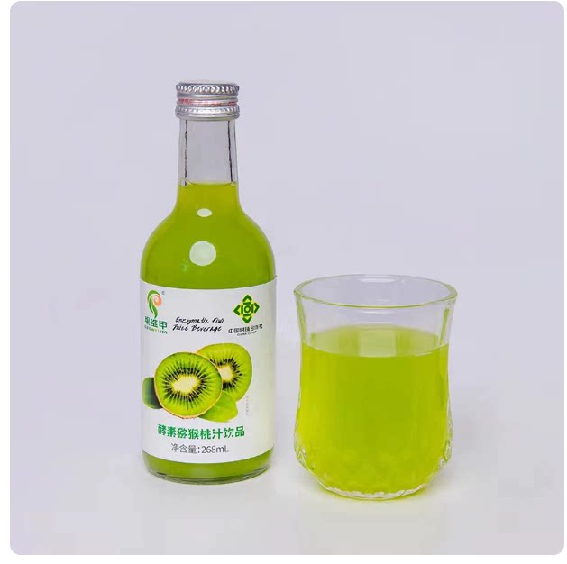 果维甲酵素猕猴桃汁玻璃瓶浓浆奇异果汁火锅烧烤聚会休闲饮料图片