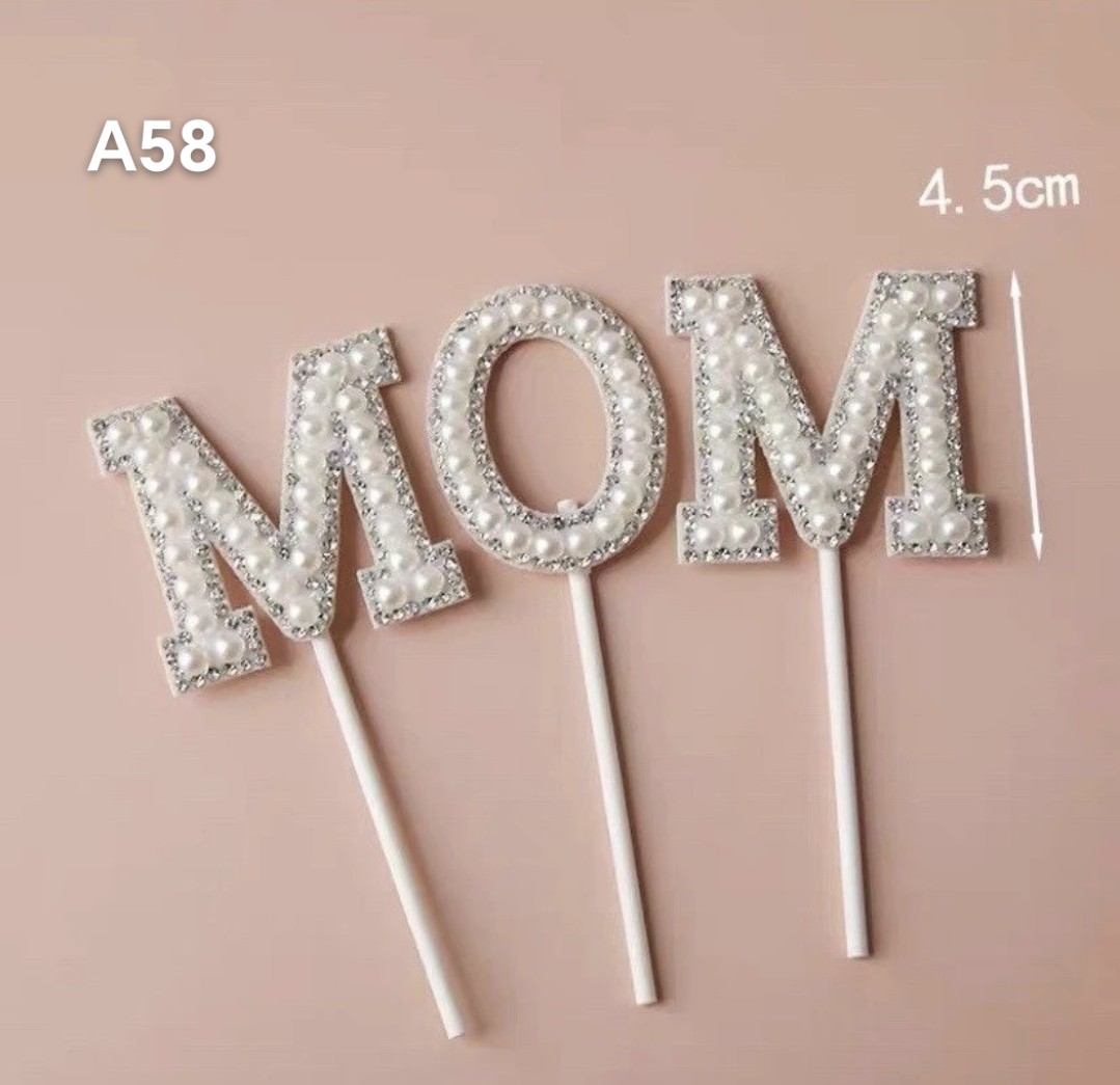 大号母亲节Mom插牌珍珠毛毡妈妈MOM插牌烘焙蛋糕装饰妈妈毛毡插牌,节庆用品/礼品,节日装扮用品,淘宝优惠券,粉丝福利购,淘宝优惠卷