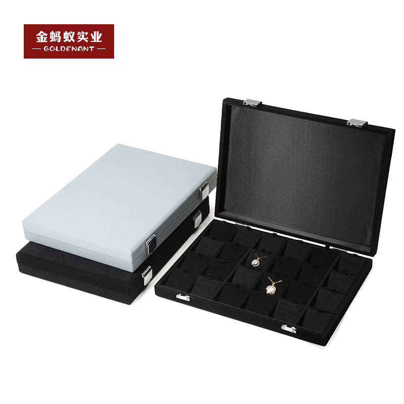 花绒吊坠收纳盒高档多功能可拆卸戒指项链耳钉手镯首饰盒收纳盒