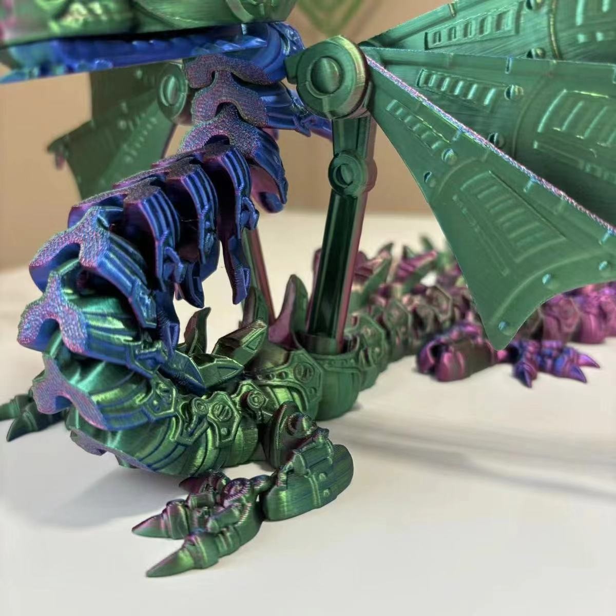 3d打印机甲翅膀可拆组装下可折叠立体喷火龙桌面摆件摆摊批发拼