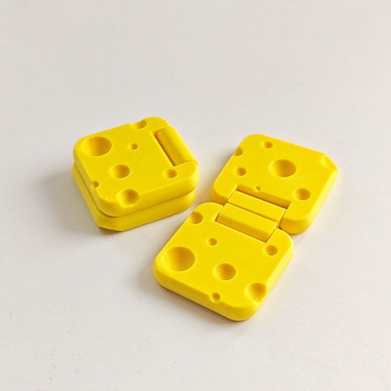 3D打印个性创意俏皮可爱的黄色奶酪指尖滑块解压玩具旋转翻转玩