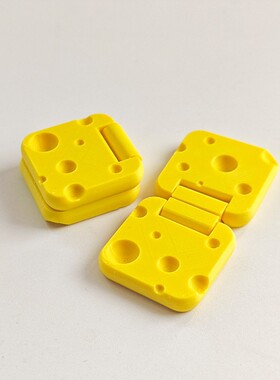 3D打印个性创意俏皮可爱的黄色奶酪指尖滑块解压玩具旋转翻转玩