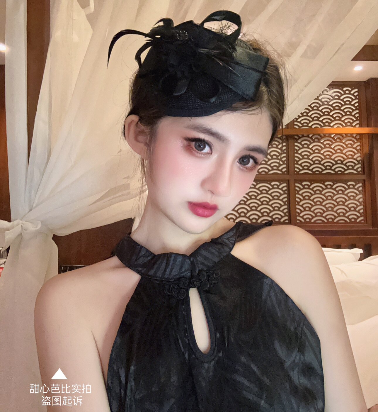 中式复古小礼帽民国风旗袍发夹女古风年会走秀发卡派对影楼发