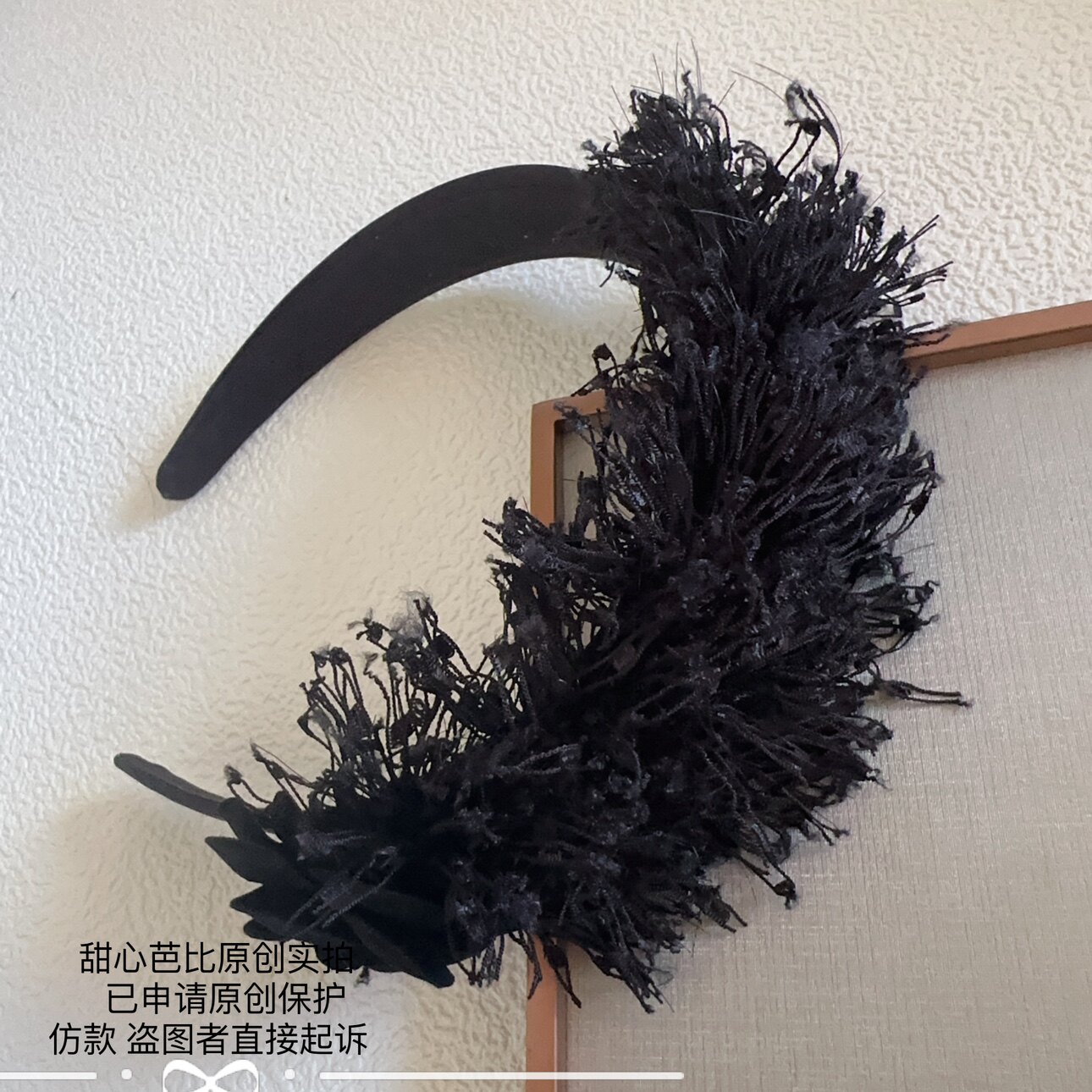 原创复古法式流苏山茶花朵发箍麦穗宽边发卡演出头饰增高颅顶发饰