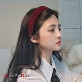 质量超好 黑色酒红色金丝绒宽发箍海绵高颅顶秋冬发饰发卡403