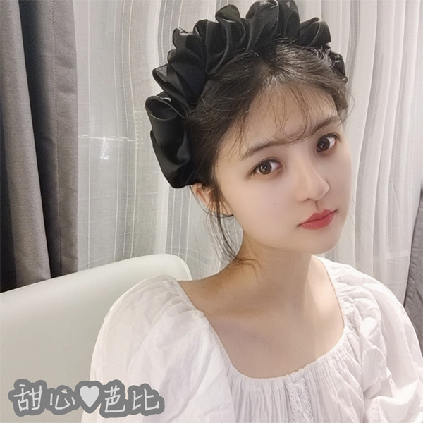 韩版网红外出增高颅顶法式发箍简约褶皱头箍气质淑女高级压发发卡