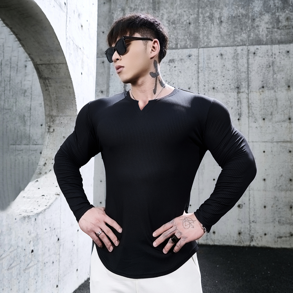 GYMDOG长袖弹力半紧身T恤