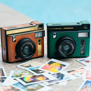星巴克数码相机镜光熔金复古风Lomography乐魔联名拍立得自动测光
