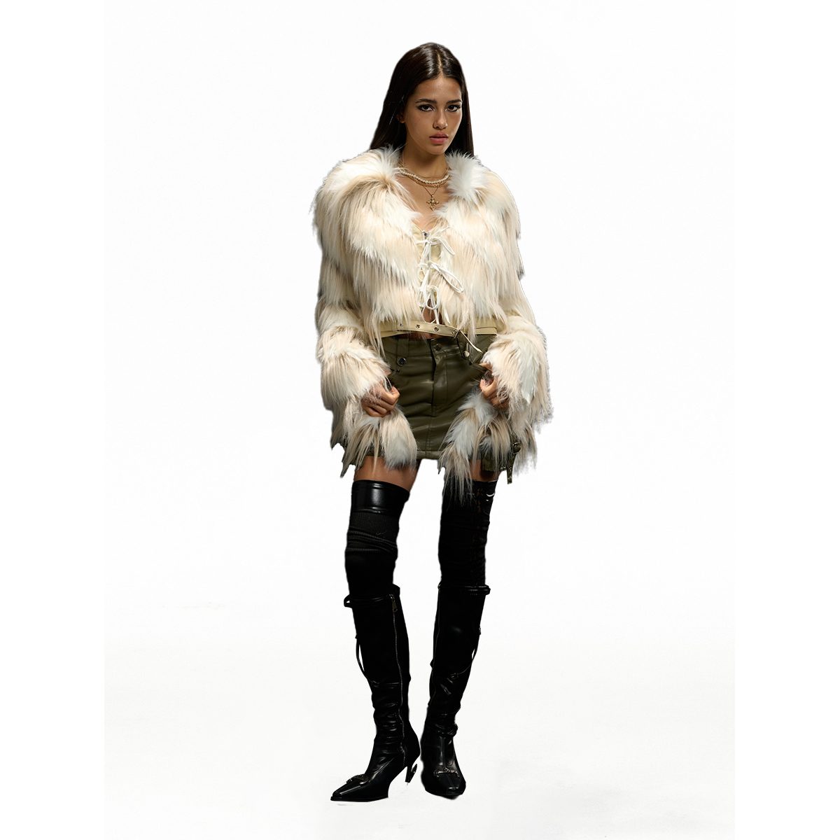 上衣皮草加厚复古宽松