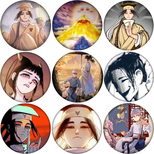 马口铁纪念吧唧姜二次元同错日月徽章江童明子胸针