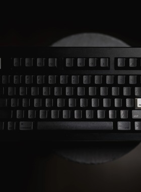 LeleLab 慕尼黑黑黑色雾面磨砂ABS键帽低调奢华办公游戏磁轴适配