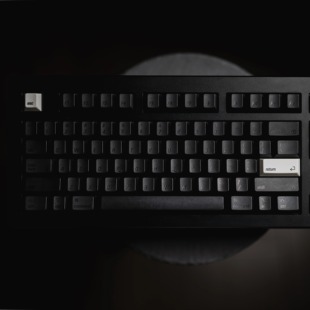 LeleLab 慕尼黑黑黑色雾面磨砂ABS键帽低调奢华办公游戏磁轴适配