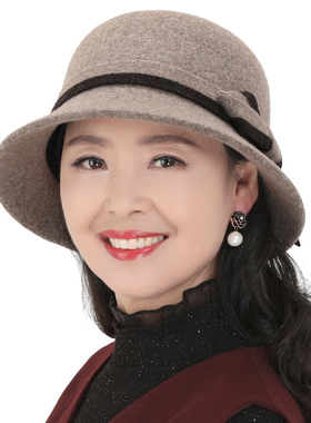 中老年人女士秋冬季洋气冬天帽子