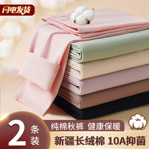 纯棉秋裤女薄款打底裤学生保暖裤
