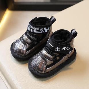 婴儿学步鞋 子棉鞋 软底男童靴子加绒 宝宝雪地靴女1一3岁小童鞋 冬季
